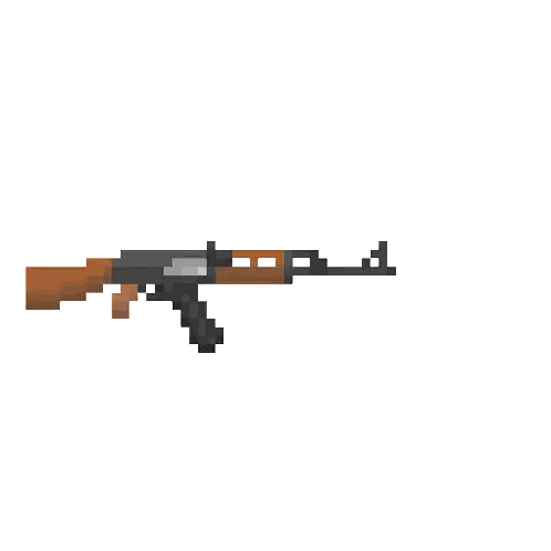 Pixel Art Gun Shooting Bullet Sticker