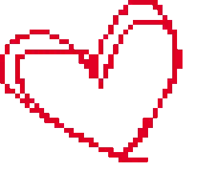 Pixel Art Heart Sticker