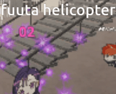 Pixel Art Helicopter Number 02 GIF