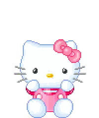 Pixel Art Hello Kitty Crying Sticker