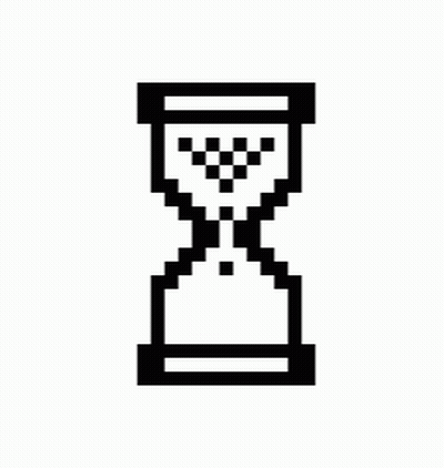 Reloj de arena en pixel art GIF