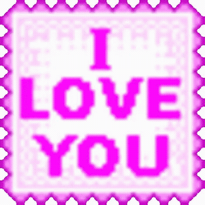 Pixel Art I Love You GIF