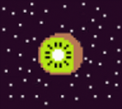 Pixel Art Kiwi With Light GIF