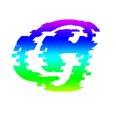 Pixel Art Letter G With Rainbow Background Sticker