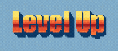 Pixel Art Level Up GIF