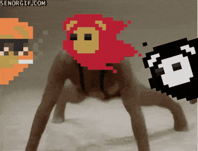 Pixel Art Lion And Skull Senorgif
