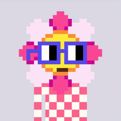 Pixel Art Lion In Glasses And Plaid Shirt GIF