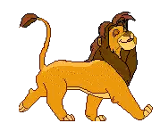 Pixel Art Lion With Long Tail Sticker