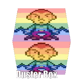 Pixel Art Man Duster Box Sticker