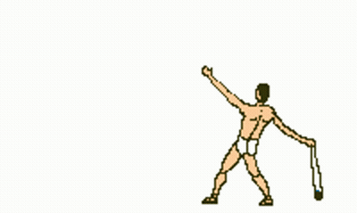 Pixel Art Man Holding Rope GIF