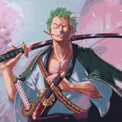 Pixel Art Man Holding Sword GIF