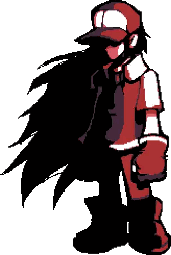 Pixel Art Man In Red Hat And Gloves Sticker