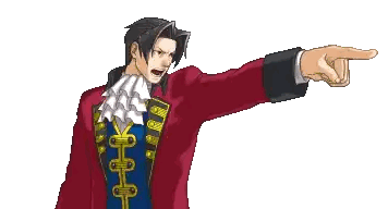 Pixel Art Man In Red Jacket Pointing Sticker