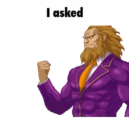 Pixel Art Man In Suit And Tie I Asked Below Sticker