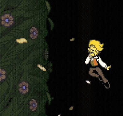 Pixel Art Man In Suit Holding Flower GIF