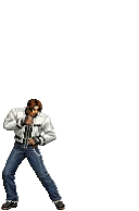 Pixel Art Man Kicking Fireball Sticker