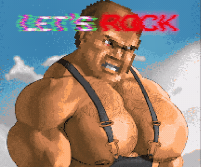 Pixel Art Man Let's Rock GIF