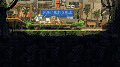 Pixel Art Man Running In Woods Weirdland Tales 50% Off GIF
