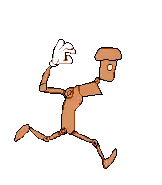 Pixel Art Man Running With Hat Sticker
