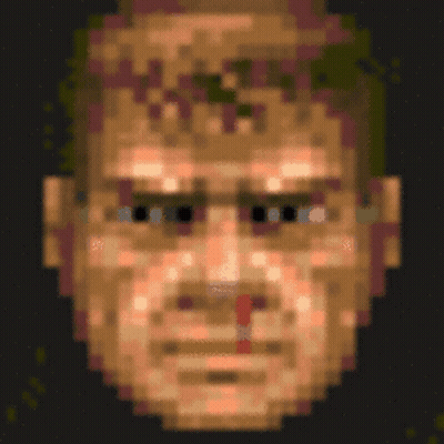 Pixel Art Man's Face GIF