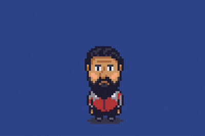Pixel Art Man Saying On The Line GIF