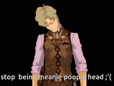 Pixel Art Man Saying Stop Being Meanie Poopie Head GIF