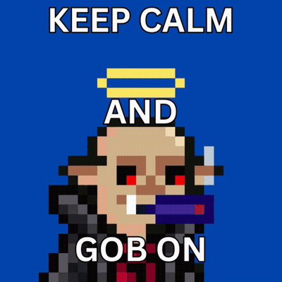 Pixel Art Man Smoking Keep Calm And Gob On GIF