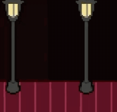 Pixel Art Man Standing Next To Lamp Post GIF