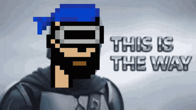 Pixel Art Man With Bandana Says This Is The Way GIF
