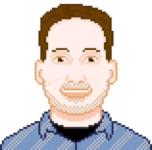 Pixel Art Man With Beard Sticker