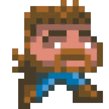 Pixel Art Man With Beard Sticker