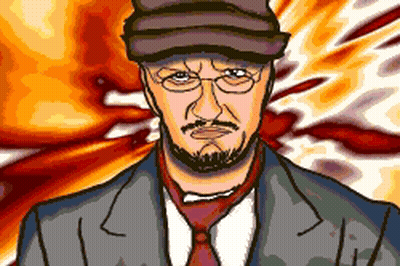 Pixel Art Man With Beard Hat And Tie GIF