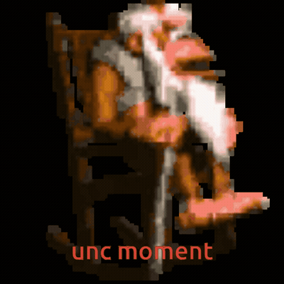 Pixel Art Man With Beard In Rocking Chair GIF