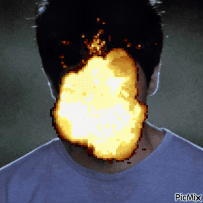 Pixel Art Man With Flame Coming Out Of Mouth GIF