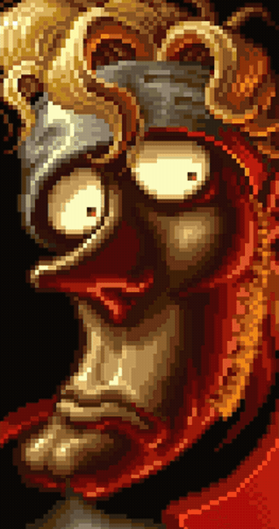 Pixel Art Man With Funny Face GIF