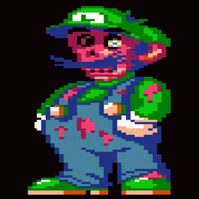 Pixel Art Man With Green Hat GIF