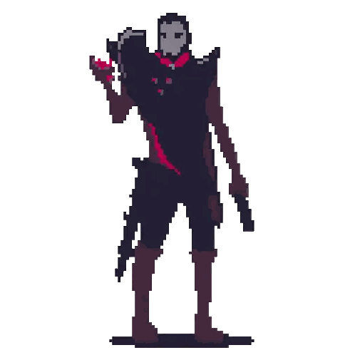 Pixel Art Man With Gun Sticker