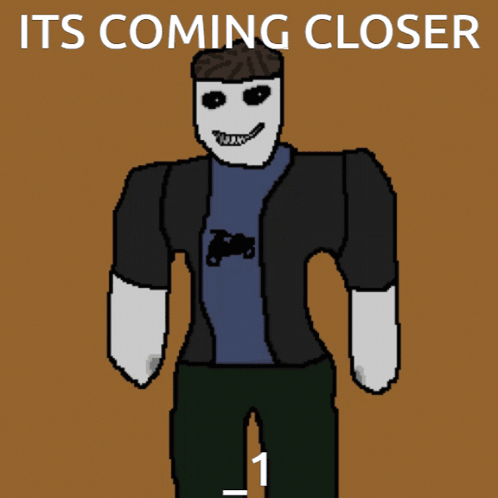 Pixel Art Man With Its Coming Closer GIF