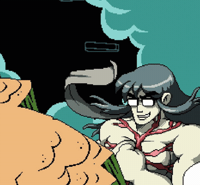Pixel Art Man With Long Hair And Glasses GIF