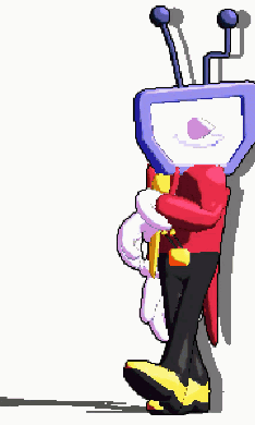 Pixel Art Man With Purple Head GIF