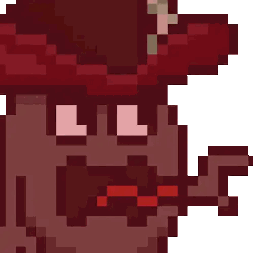 Pixel Art Man With Red Hat Reeee Sticker