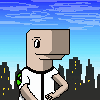 Pixel Art Man With Square Head GIF