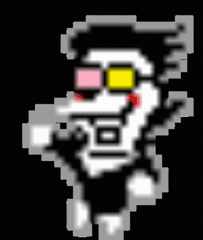Pixel Art Man With Sunglasses And Gun GIF