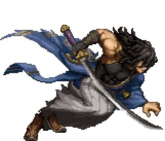 Pixel Art Man With Sword Sticker