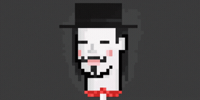 Pixel Art Man With Top Hat GIF
