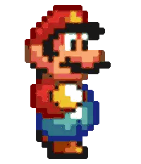 Pixel Art Mario From Super Mario Sticker