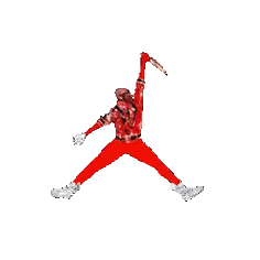 Pixel Art Michael Jackson Jumping With Sword Sticker