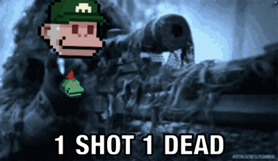 Pixel Art Monkey 1 Shot 1 Dead GIF