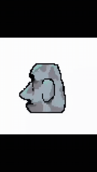 Pixel Art Monkey Head Statue GIF