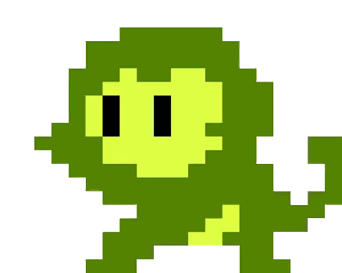 Pixel Art Monkey With Long Tail Sticker